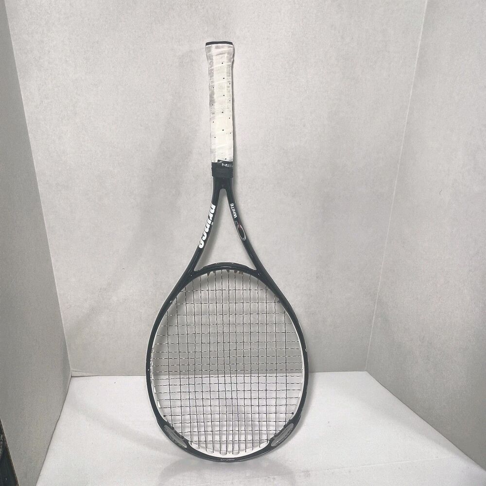 Prince O3 White 100 head  10.6 oz Tennis Racquet Missing Bottom Grip Cap